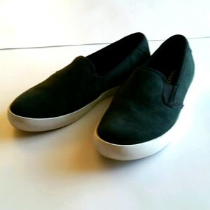 Timberland Women's Black Suede Leather Ortholite Shoes 6.5 Slip-On Sneakers
